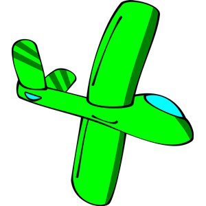 Green cartoon glider