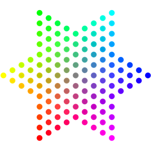 Color Dots Hexagram