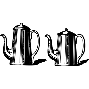 two coffee pots