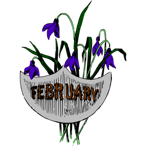 Illustrated months (February, colour)