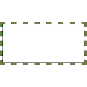 worldlabel border 3 green white checkered 4x2
