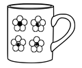 Mug with flowers
