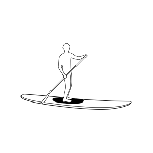 Stand Up Paddleboard Silhouette