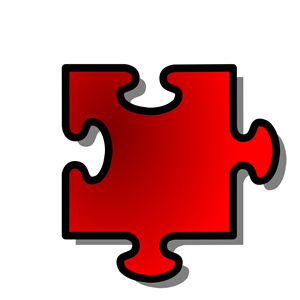 Red Jigsaw piece 10