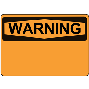 Warning - Blank (orange)