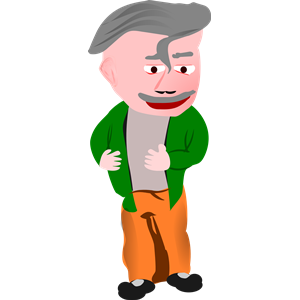 Man with green jacket