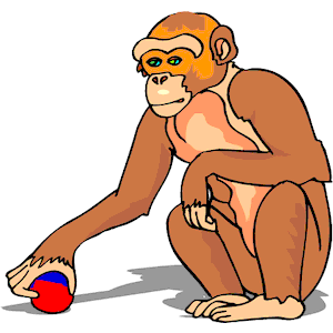 Chimp with Ball