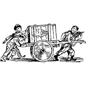 cart carrying a crate