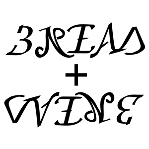 bread and wine ambigram (upper case)