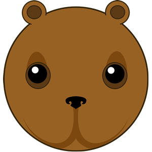 cute bear head