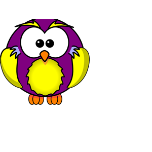 Gold and Purple Owl