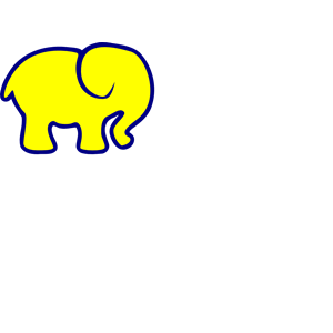 Blue And Yellow Elephant