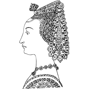 Lady with ornate headdress