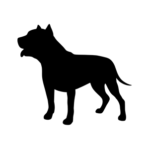 Pit Bull Dog Silhouette