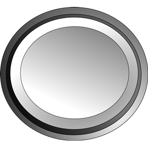 White circle button