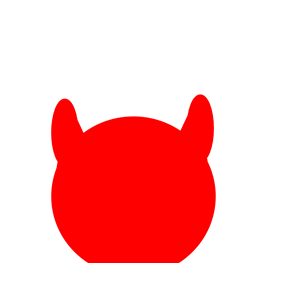 Devil Outline Red