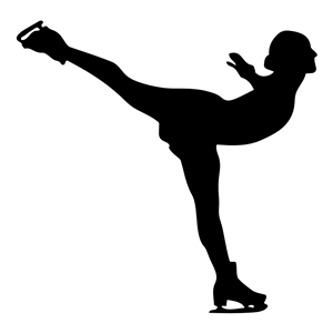 Ice Skating Woman Silhouette