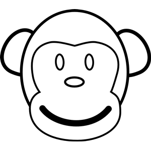 Monkey Line Art