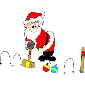 Santa Playing Croquet