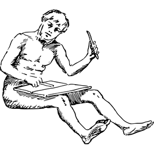 Man drawing