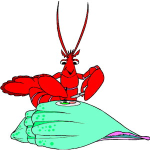 Lobster Eating Dinner
