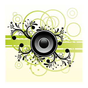 Speaker On Abstract Background