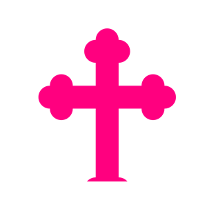 Outline Cross Pretty In Pink