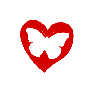 butterfly on heart