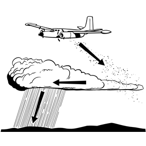 Cloud Seeding by plane