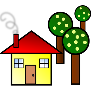 house with trees
