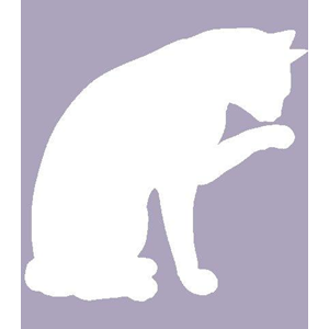 Facebook Profile Silhouette of Cat Licking Paw