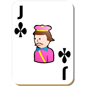 White deck: Jack of clubs