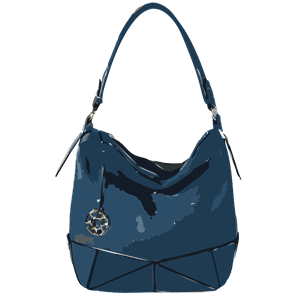 Blue Leather Handbag without logo