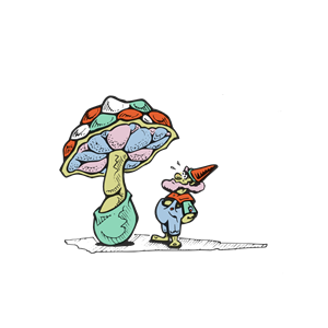 Dwarf under Mushroom