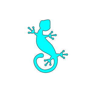 Turquoise Lizzard Clipart