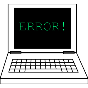 Laptop with Error