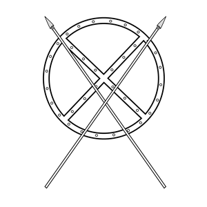 Round Shield and Crossed Spears