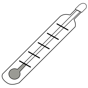 Thermometer Cold - Outline