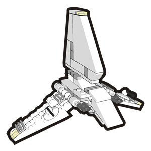 Clip is a Brick - Star Wars Imperial shuttle, set 4494
