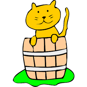 Cat in Barrel