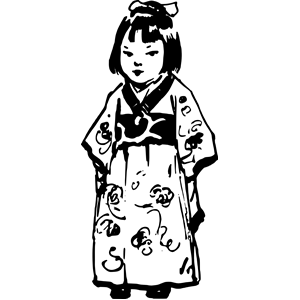 Little Girl in a Kimono