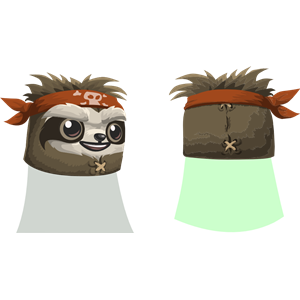 Glitchamaphone Sloth Mask