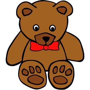 Simple Teddy Bear with Bowtie
