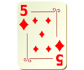 Ornamental deck: 5 of diamonds
