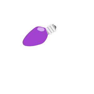 Purple Christmas Lightbulb