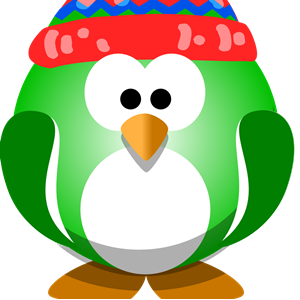 Green Penguin With Hat
