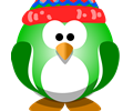 Green Penguin With Hat