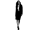 Professional Woman Walking Outline