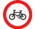 Roadsign no cycles