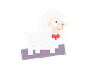 Square Animal Cartoon Sheep